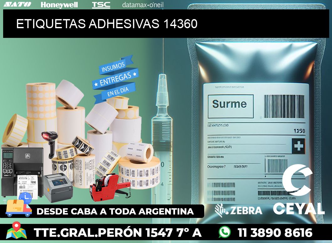 ETIQUETAS ADHESIVAS 14360