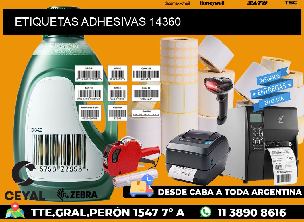 ETIQUETAS ADHESIVAS 14360