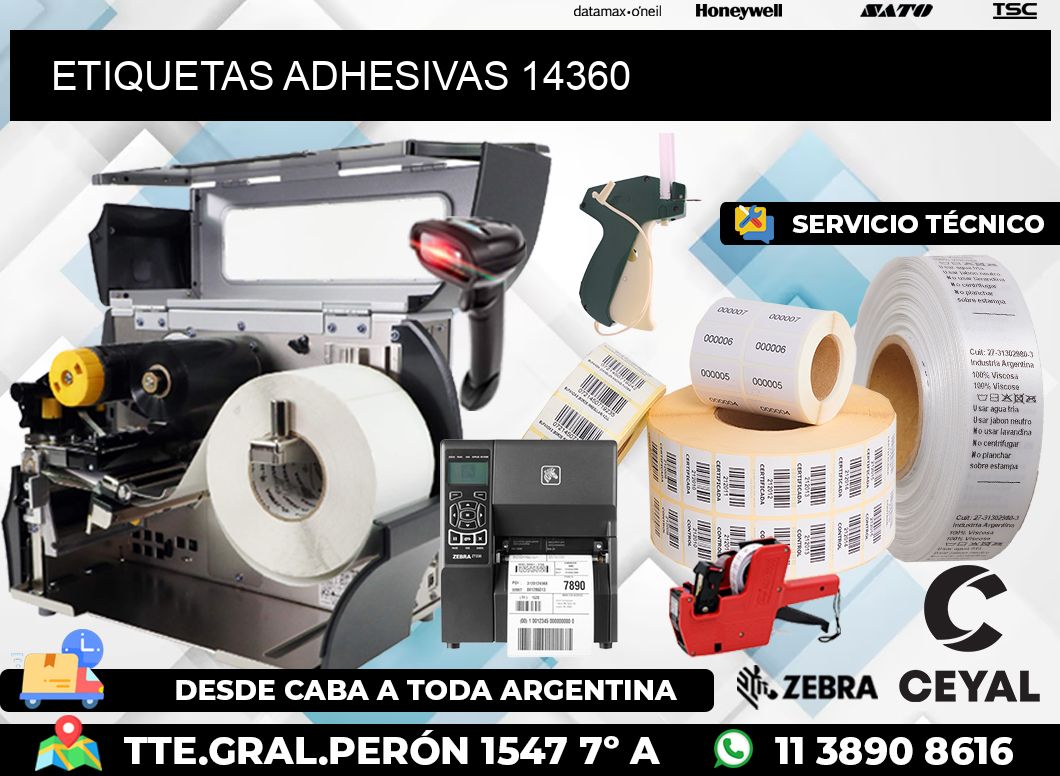 ETIQUETAS ADHESIVAS 14360