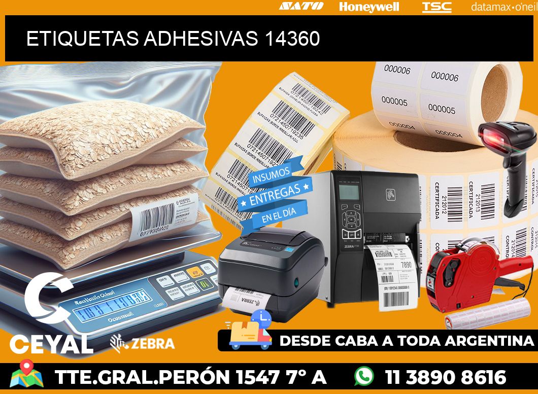 ETIQUETAS ADHESIVAS 14360