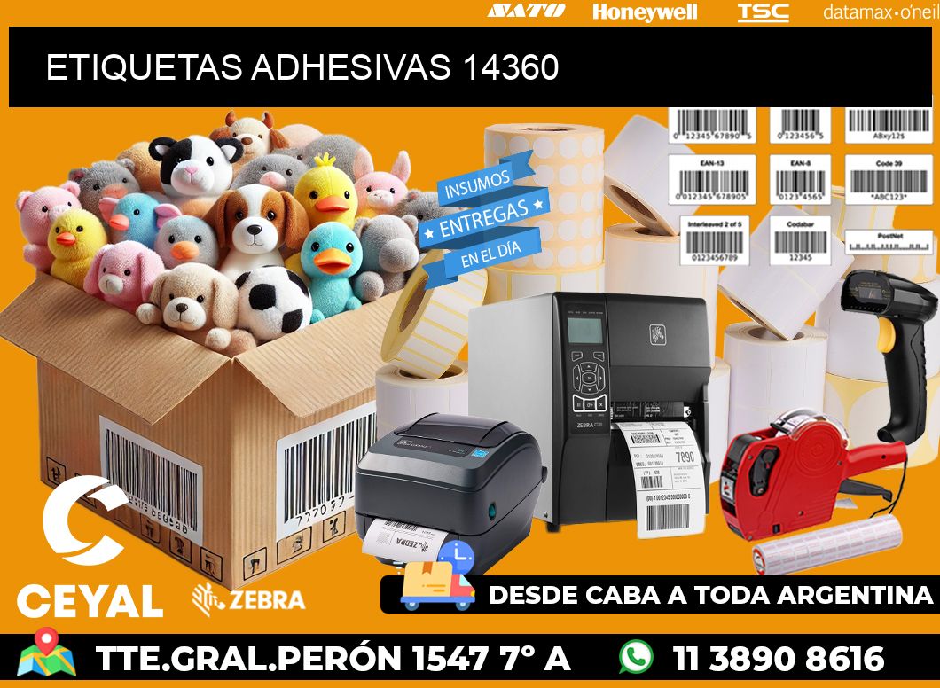 ETIQUETAS ADHESIVAS 14360