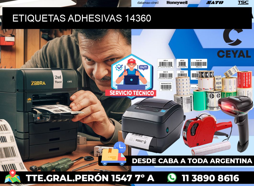 ETIQUETAS ADHESIVAS 14360