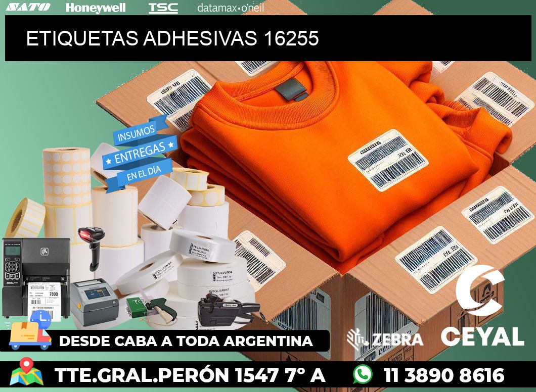 ETIQUETAS ADHESIVAS 16255