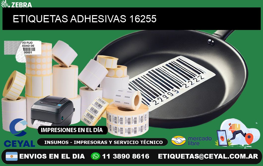 ETIQUETAS ADHESIVAS 16255