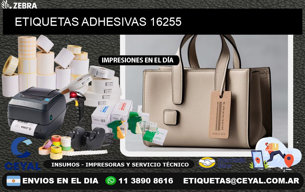 ETIQUETAS ADHESIVAS 16255