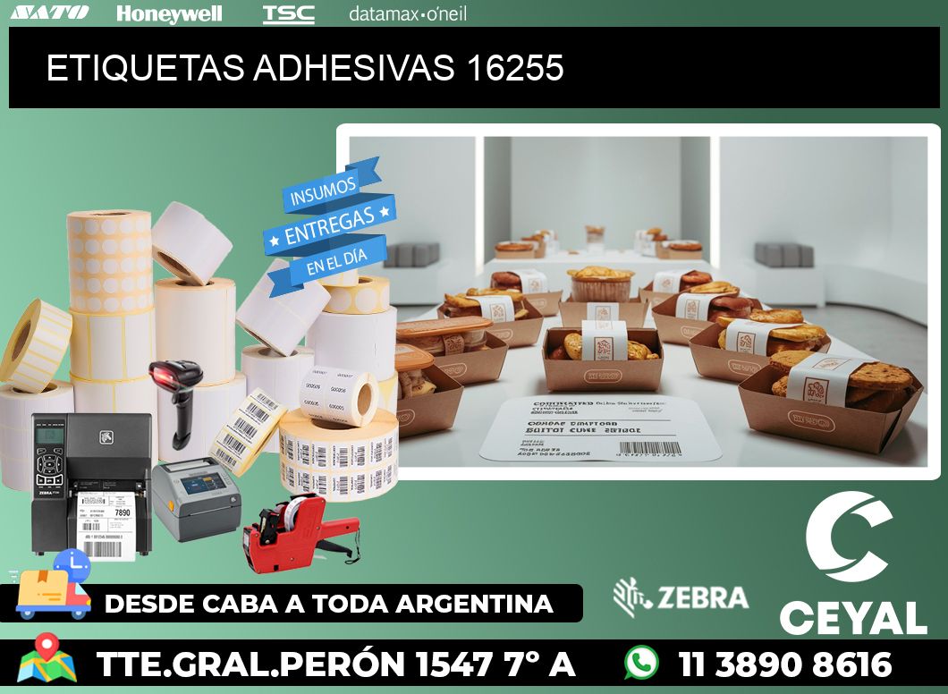 ETIQUETAS ADHESIVAS 16255