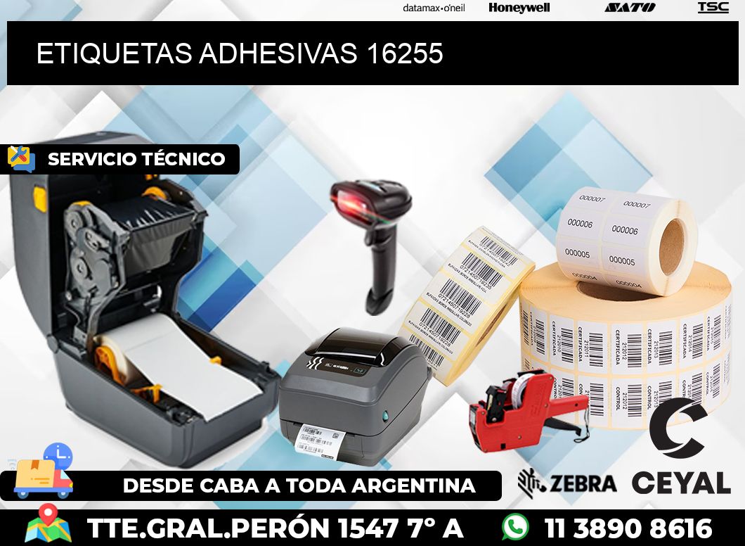 ETIQUETAS ADHESIVAS 16255