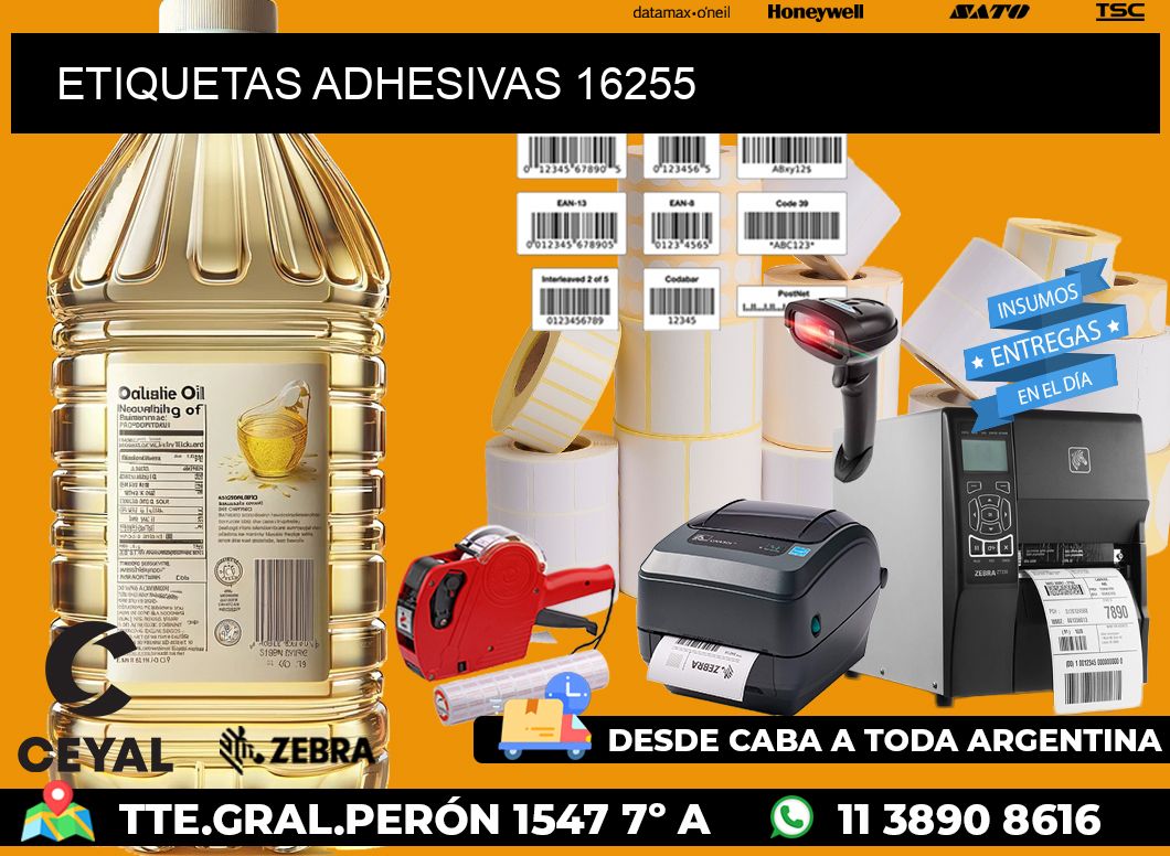 ETIQUETAS ADHESIVAS 16255