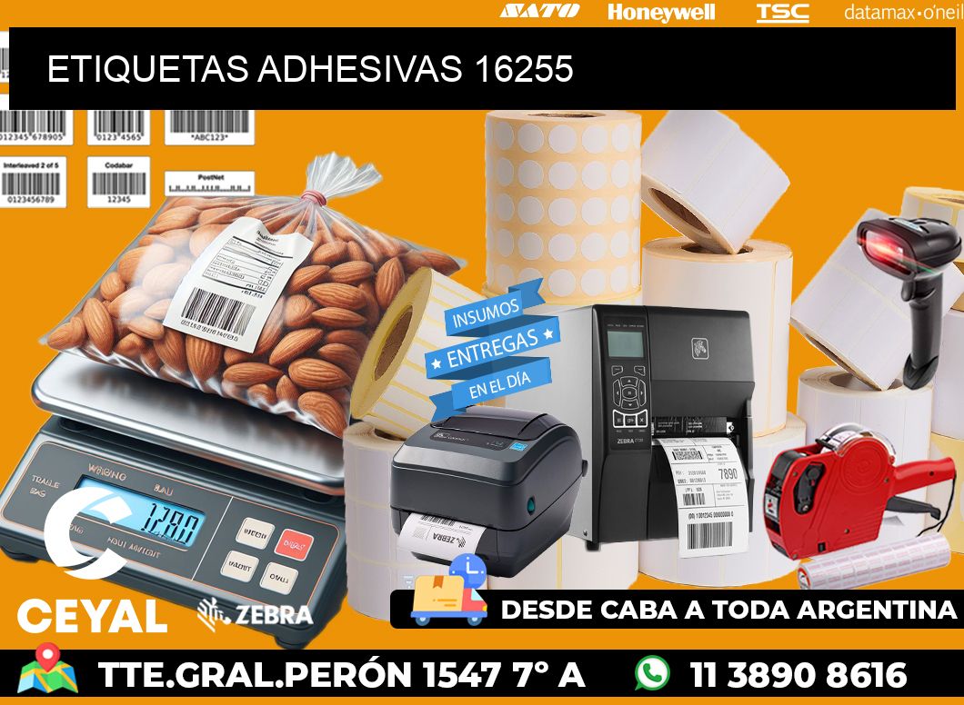 ETIQUETAS ADHESIVAS 16255