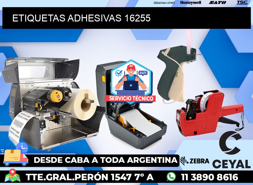 ETIQUETAS ADHESIVAS 16255