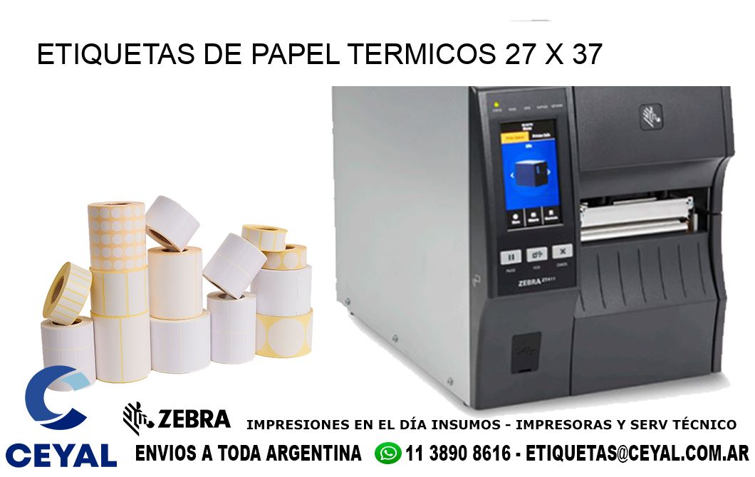 ETIQUETAS DE PAPEL TERMICOS 27 x 37