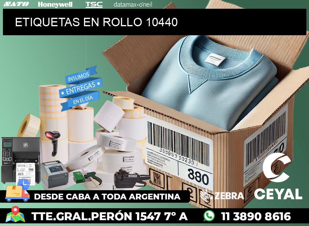 ETIQUETAS EN ROLLO 10440