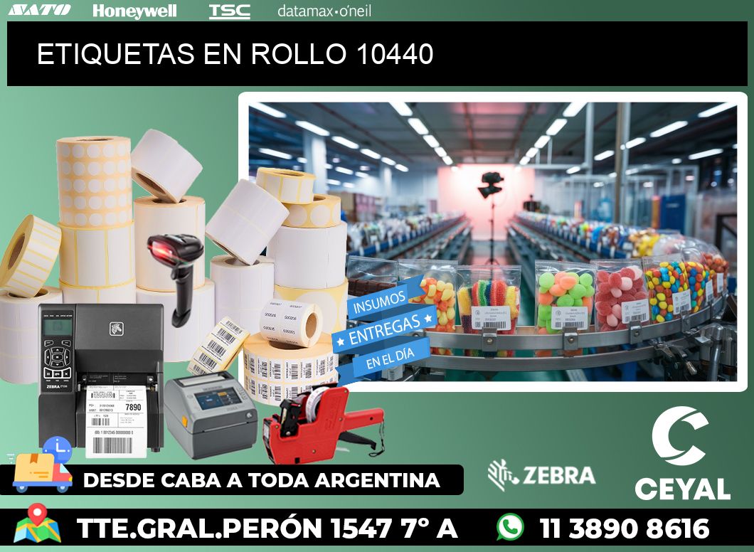 ETIQUETAS EN ROLLO 10440