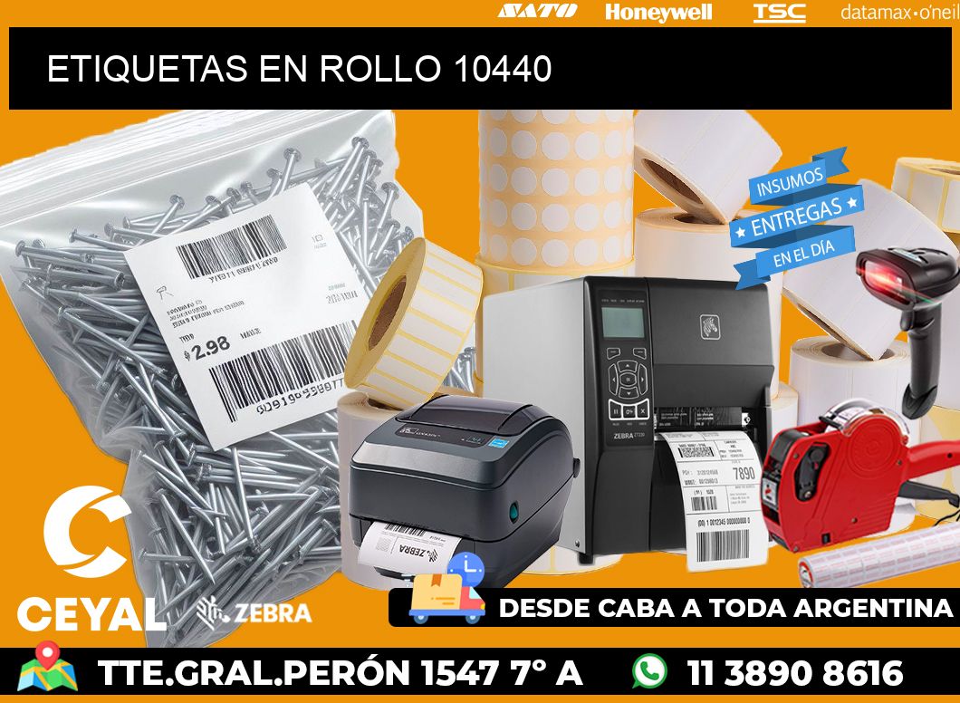 ETIQUETAS EN ROLLO 10440