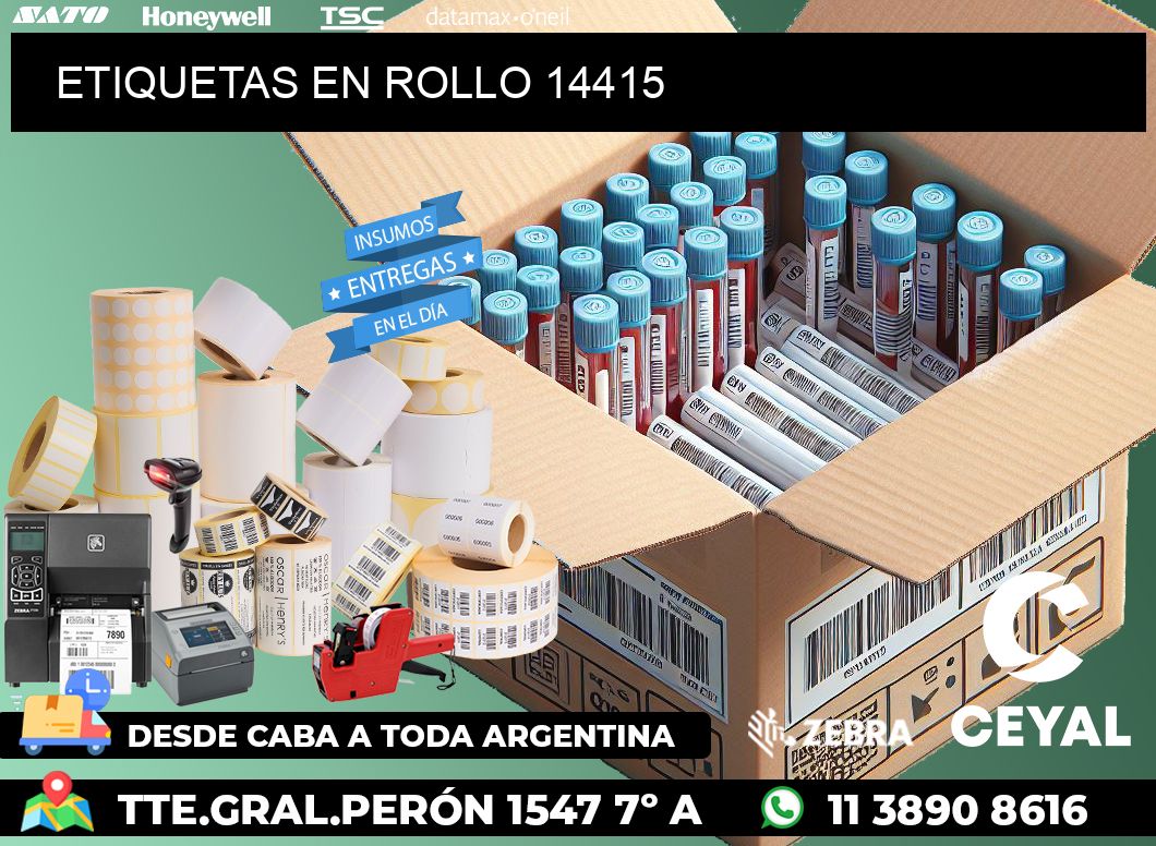 ETIQUETAS EN ROLLO 14415
