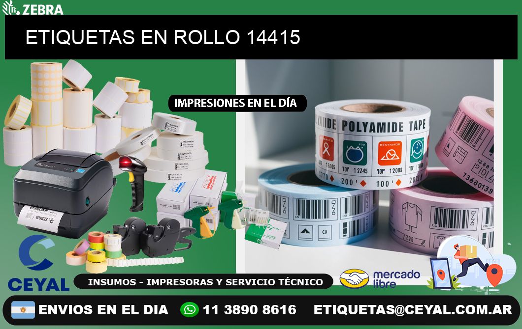 ETIQUETAS EN ROLLO 14415