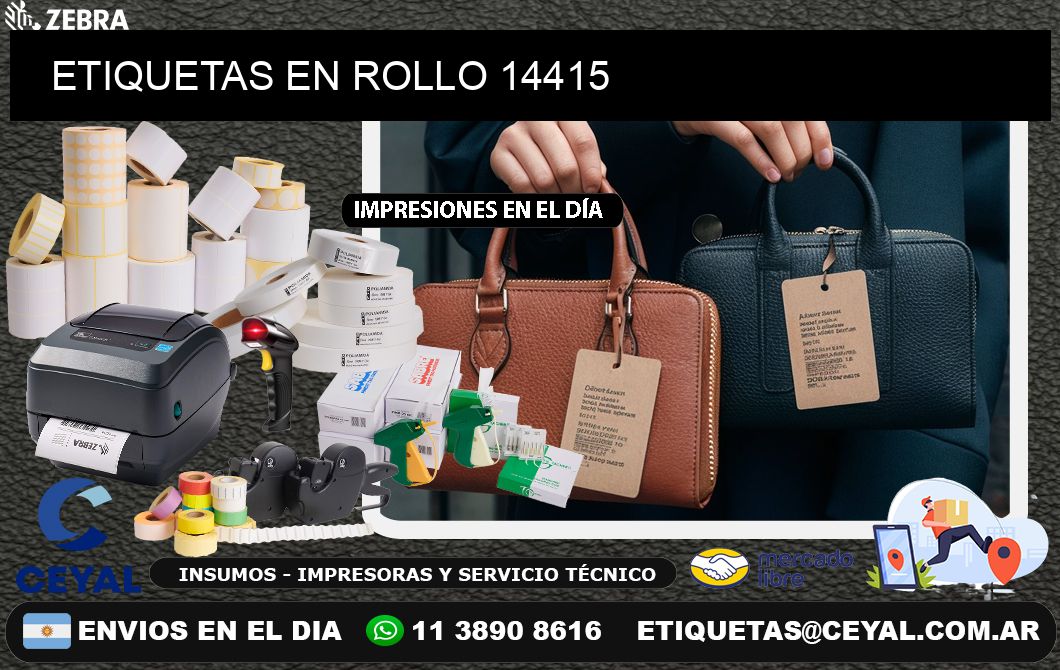 ETIQUETAS EN ROLLO 14415