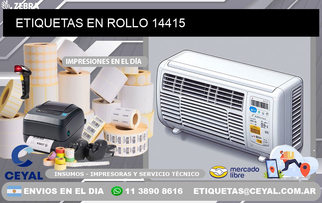 ETIQUETAS EN ROLLO 14415