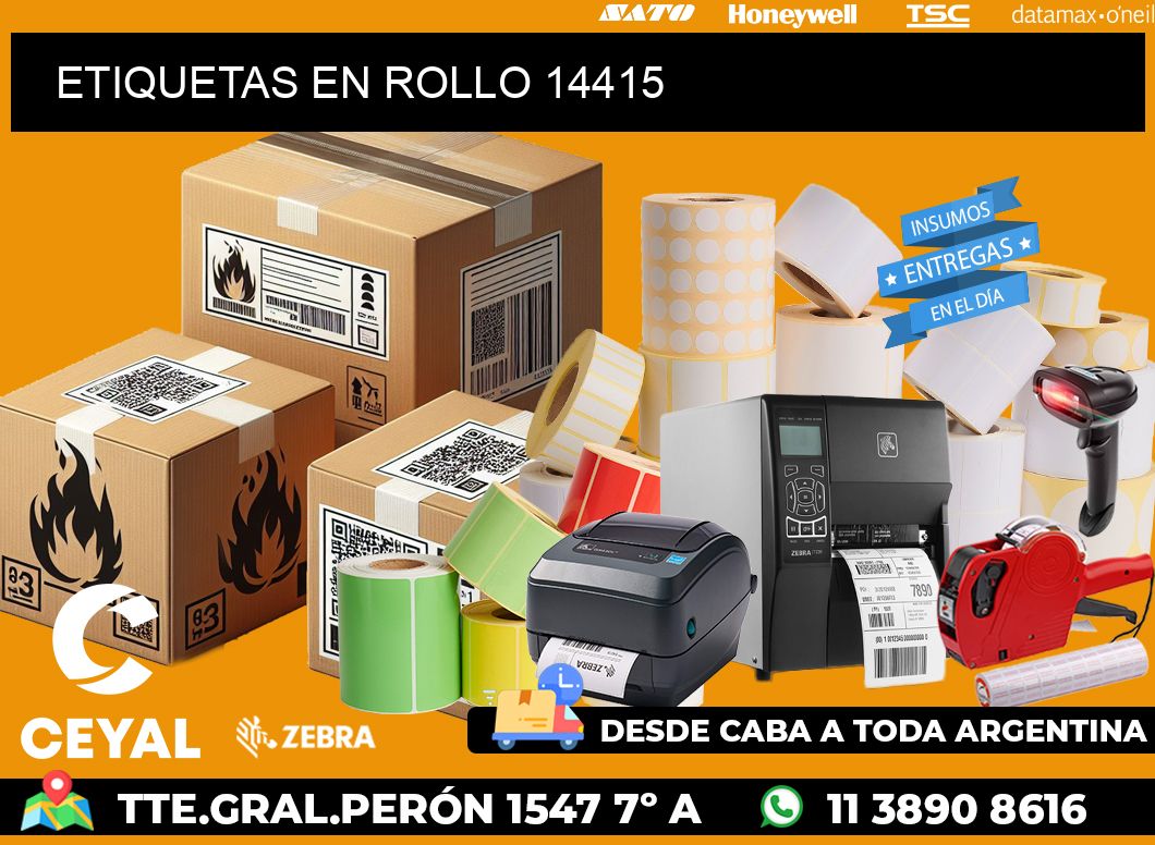 ETIQUETAS EN ROLLO 14415