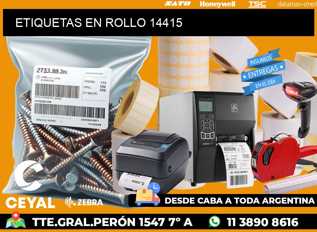 ETIQUETAS EN ROLLO 14415