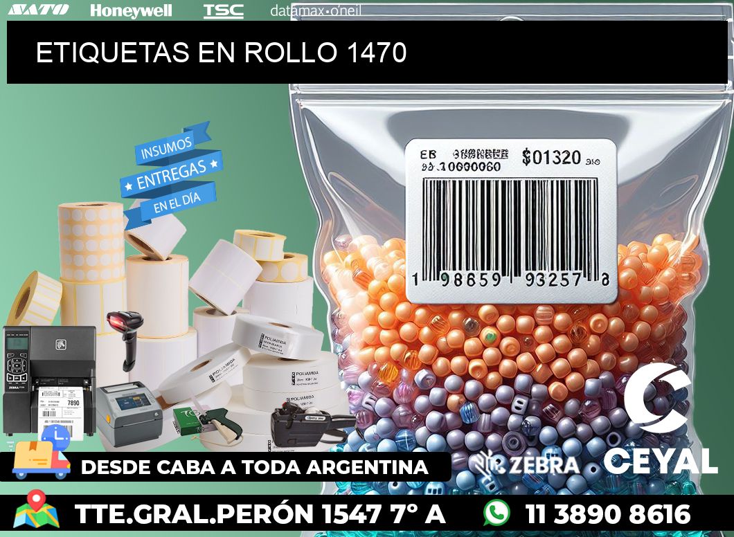 ETIQUETAS EN ROLLO 1470