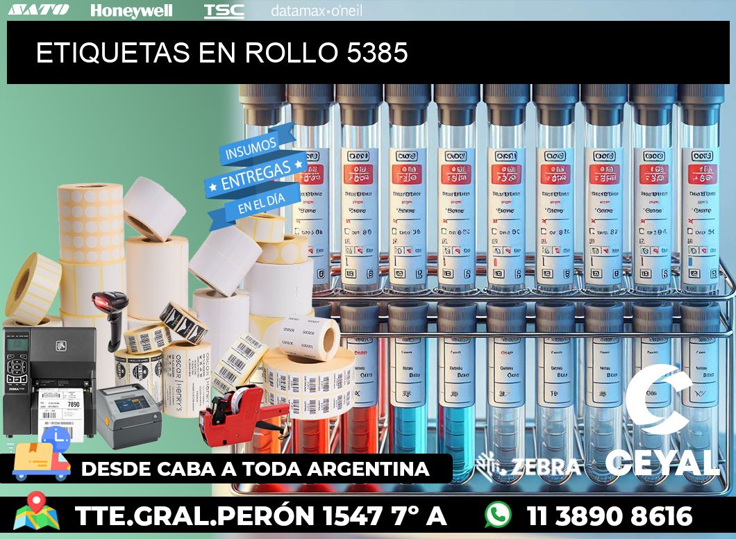 ETIQUETAS EN ROLLO 5385
