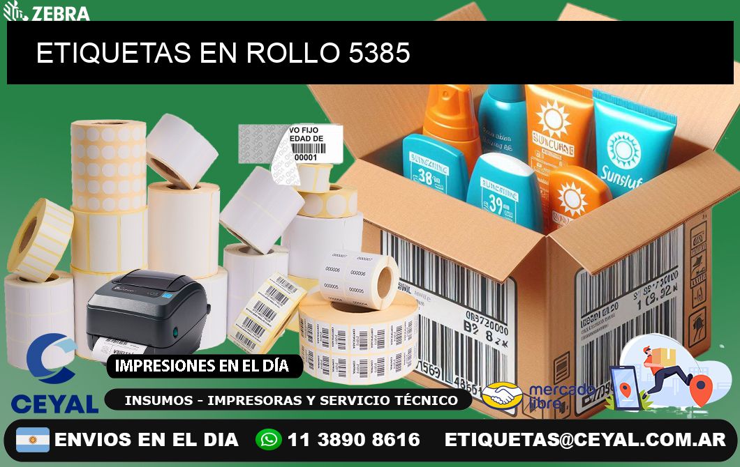 ETIQUETAS EN ROLLO 5385