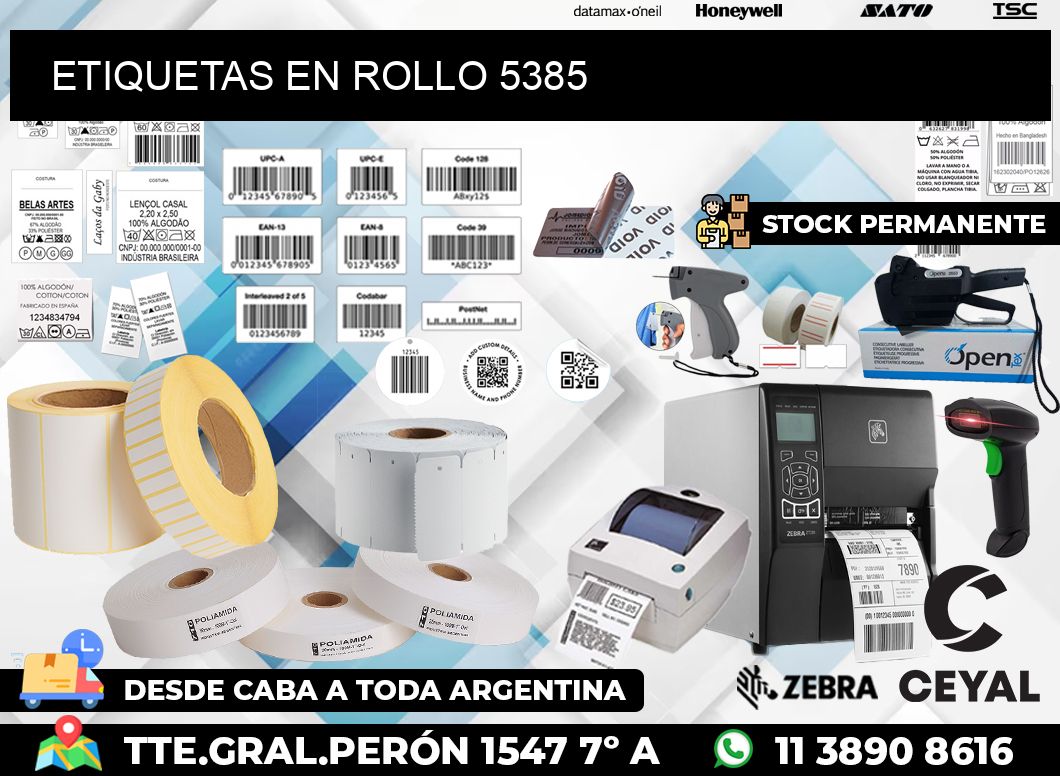 ETIQUETAS EN ROLLO 5385