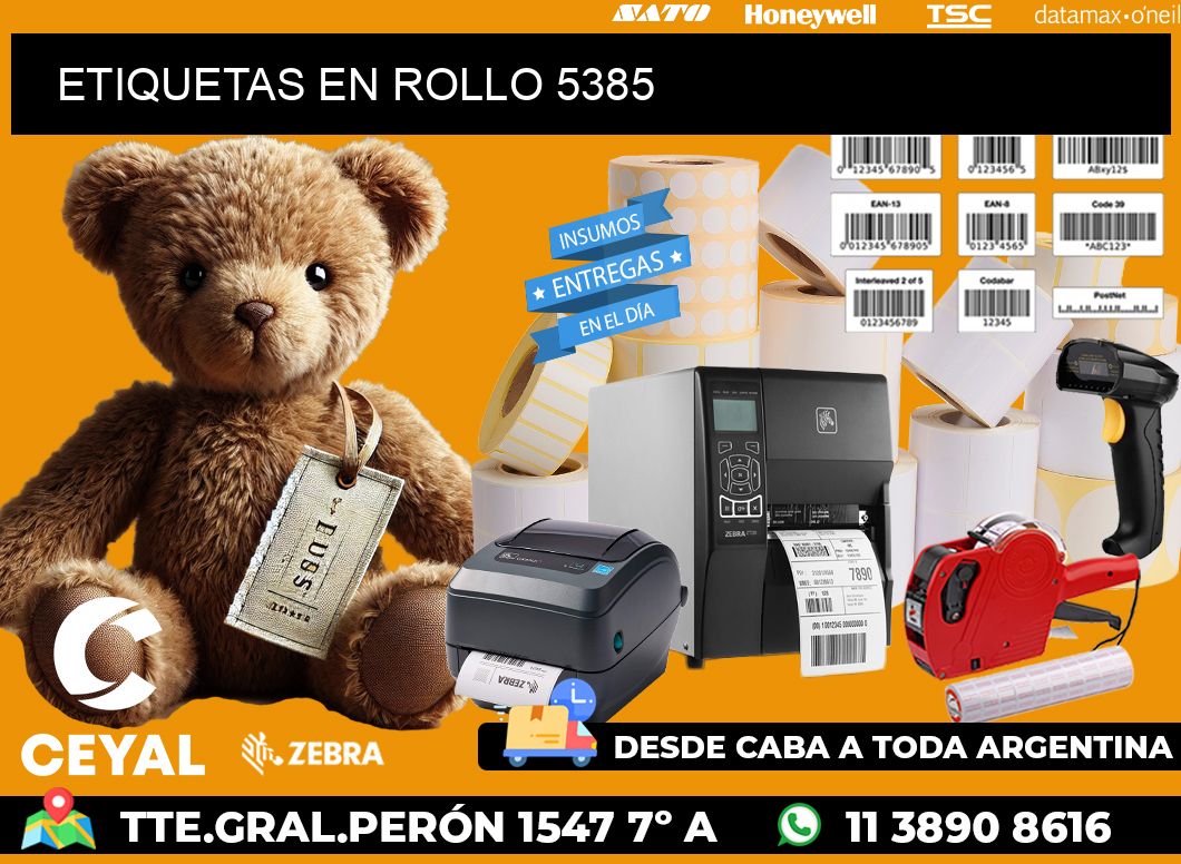 ETIQUETAS EN ROLLO 5385