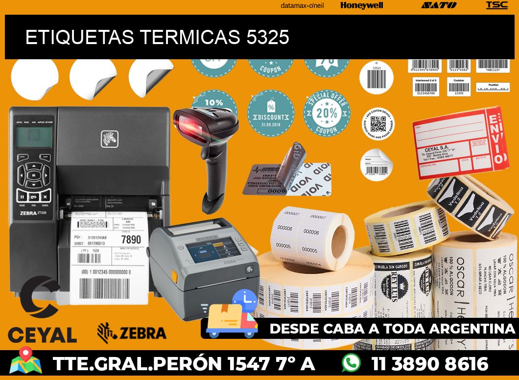 ETIQUETAS TERMICAS 5325