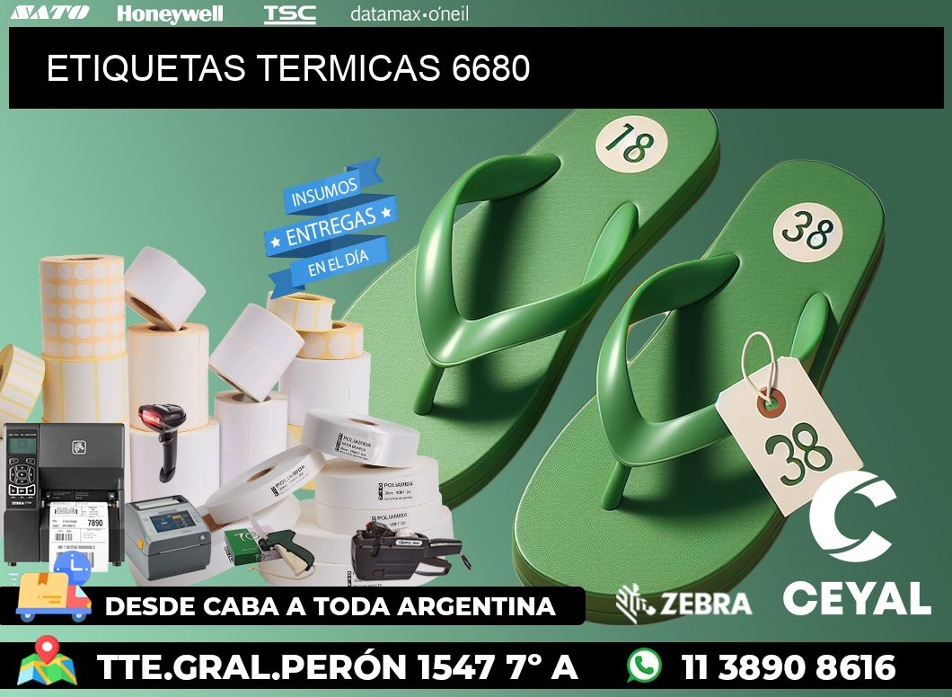 ETIQUETAS TERMICAS 6680