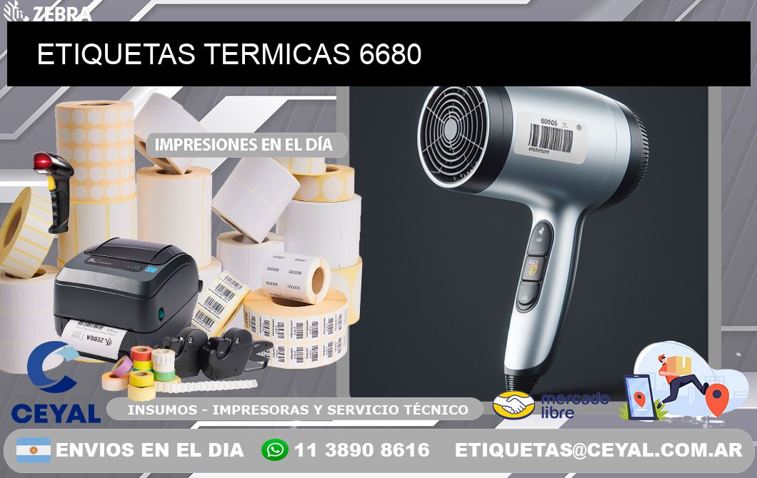 ETIQUETAS TERMICAS 6680