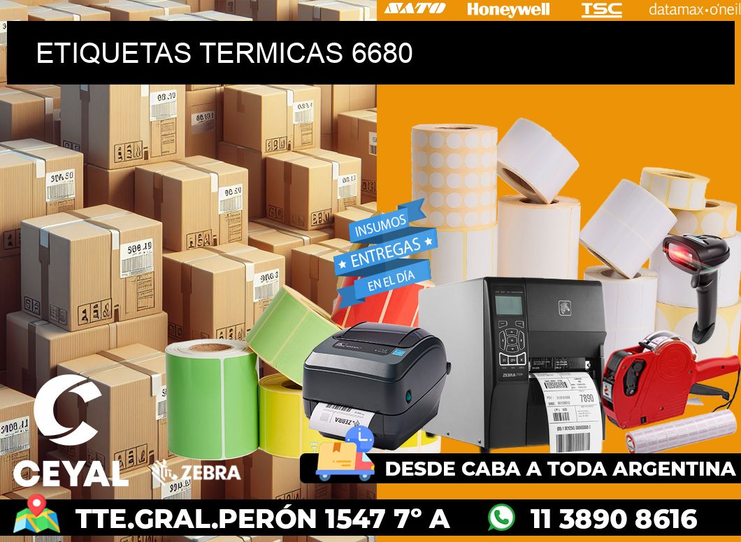 ETIQUETAS TERMICAS 6680