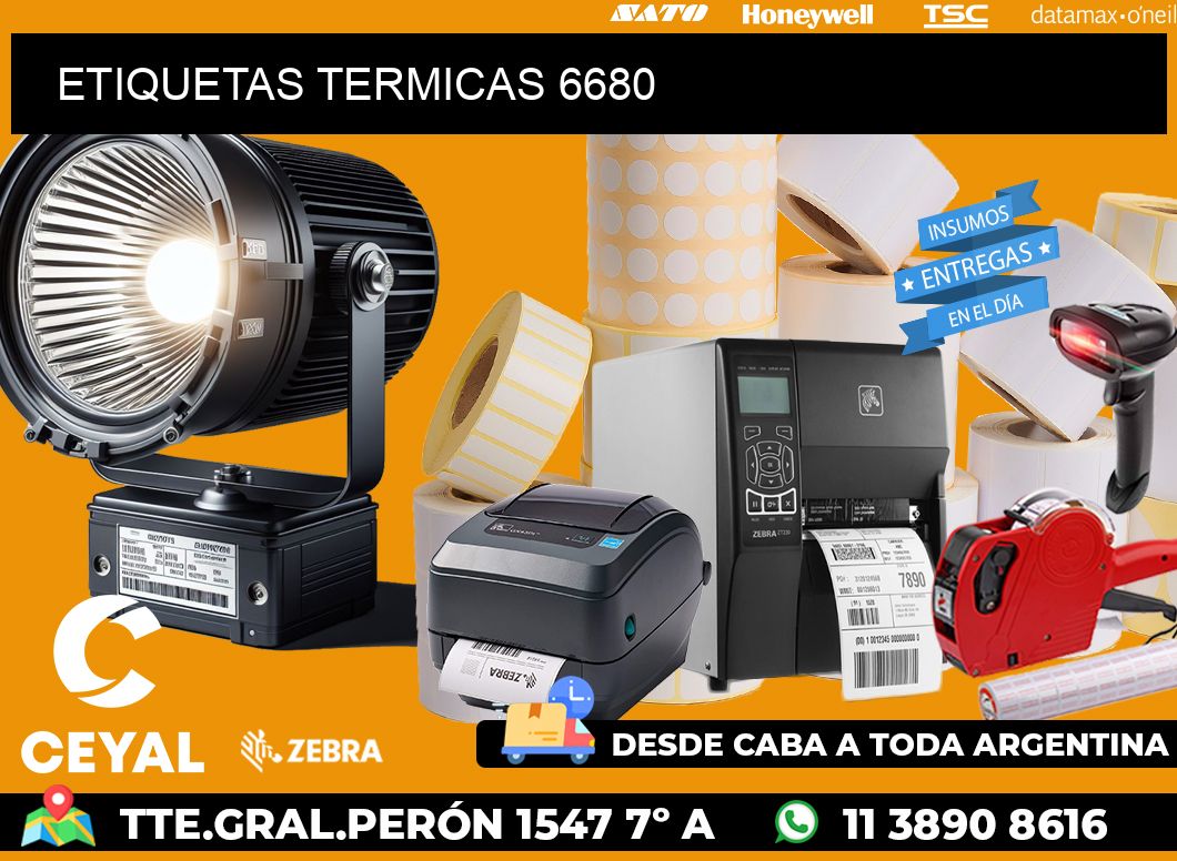 ETIQUETAS TERMICAS 6680