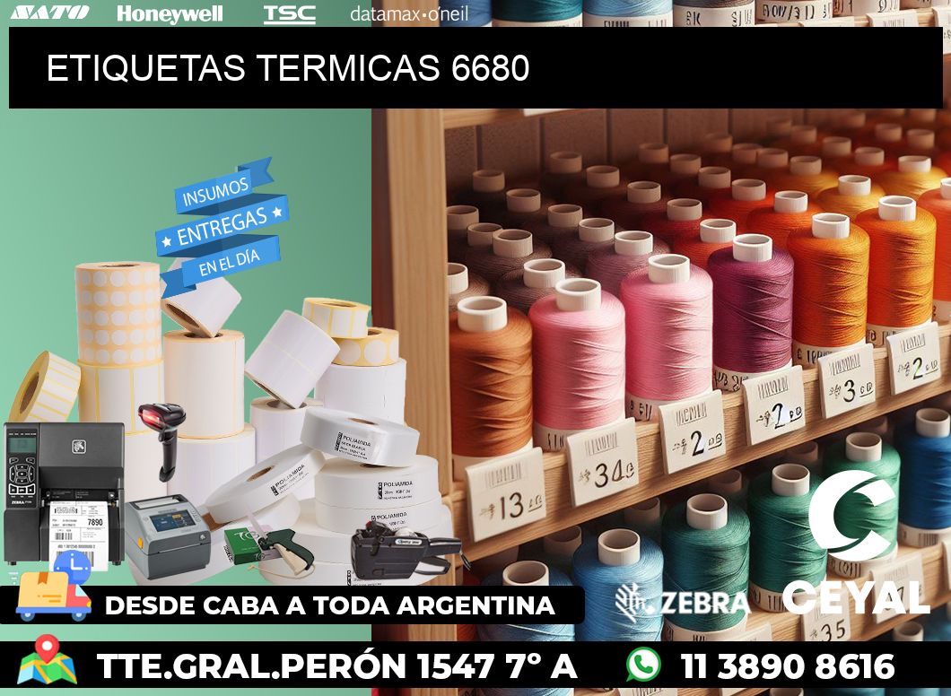 ETIQUETAS TERMICAS 6680