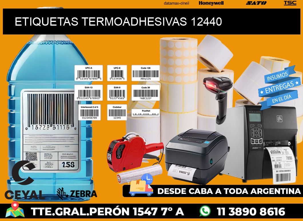 ETIQUETAS TERMOADHESIVAS 12440