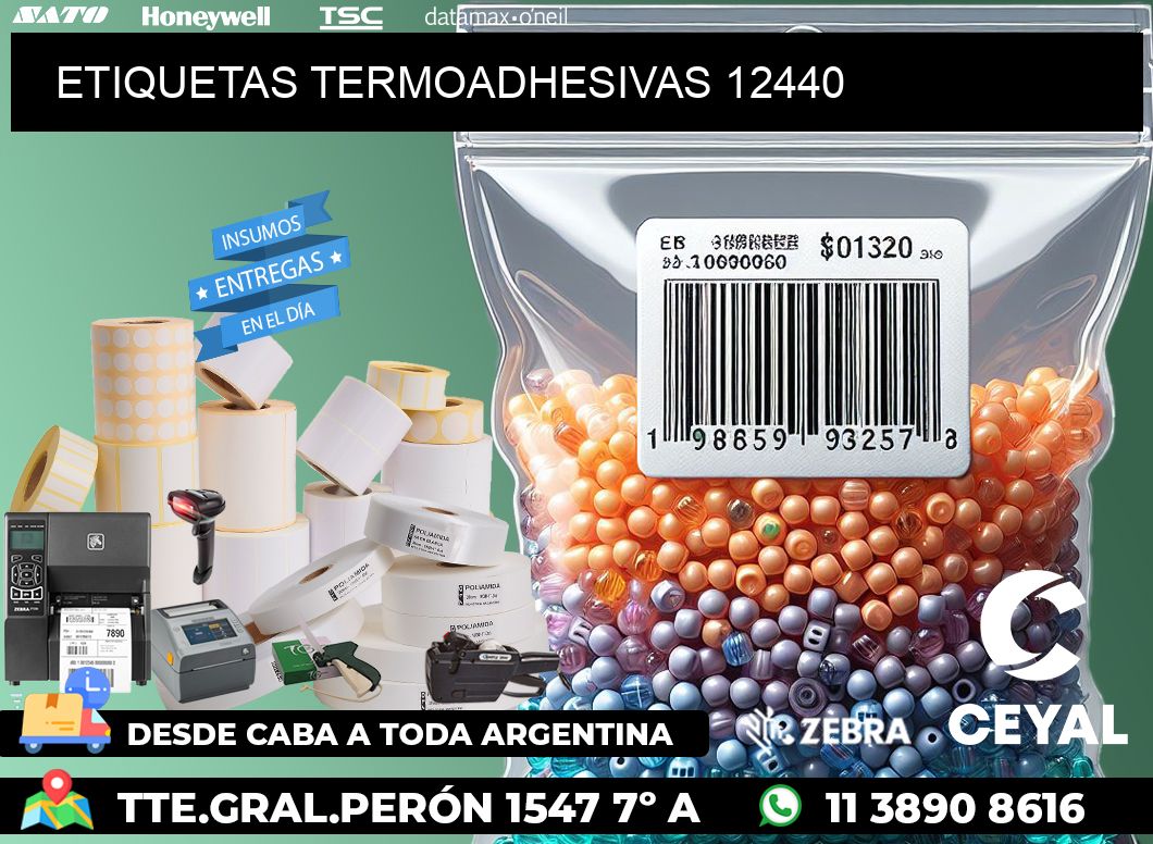 ETIQUETAS TERMOADHESIVAS 12440