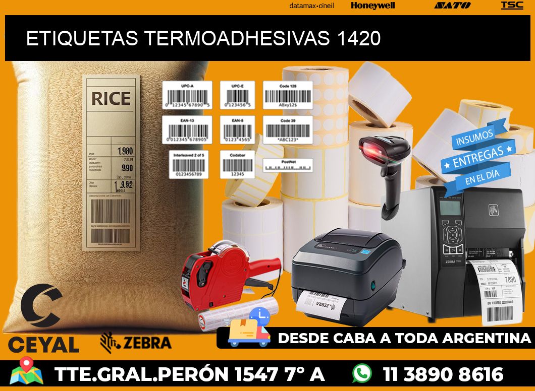 ETIQUETAS TERMOADHESIVAS 1420
