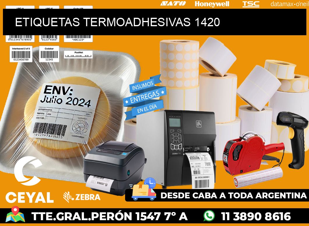 ETIQUETAS TERMOADHESIVAS 1420