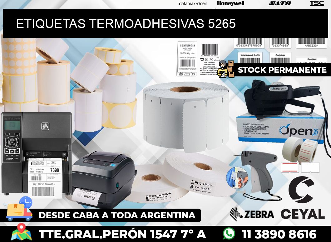 ETIQUETAS TERMOADHESIVAS 5265