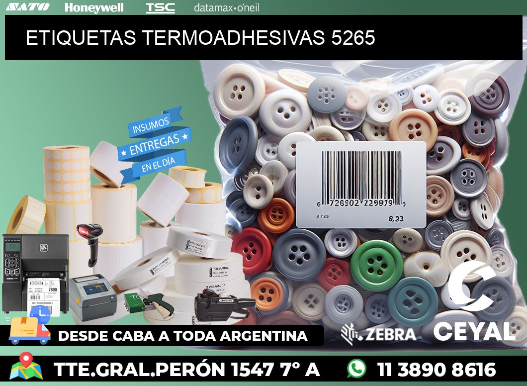 ETIQUETAS TERMOADHESIVAS 5265