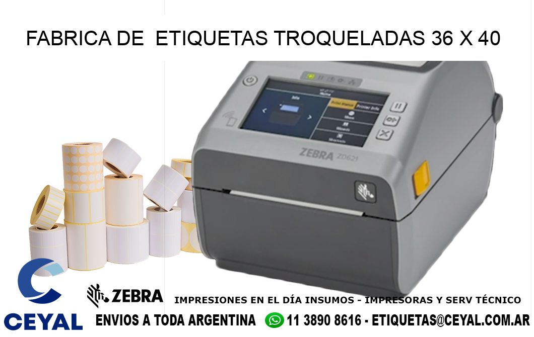 FABRICA DE  ETIQUETAS TROQUELADAS 36 x 40