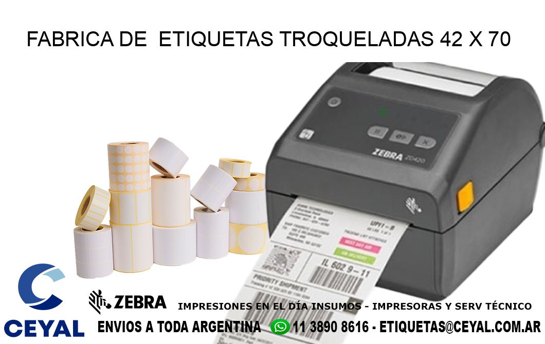 FABRICA DE ETIQUETAS TROQUELADAS 42 x 70