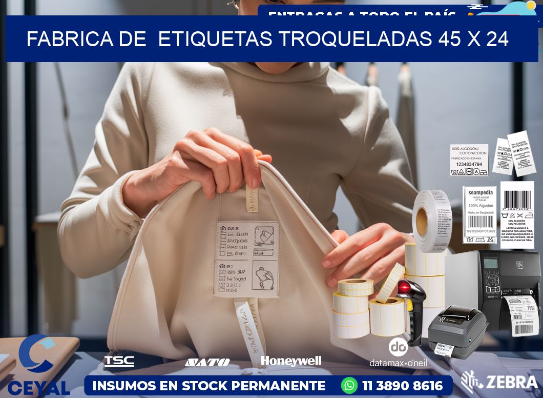 FABRICA DE  ETIQUETAS TROQUELADAS 45 x 24