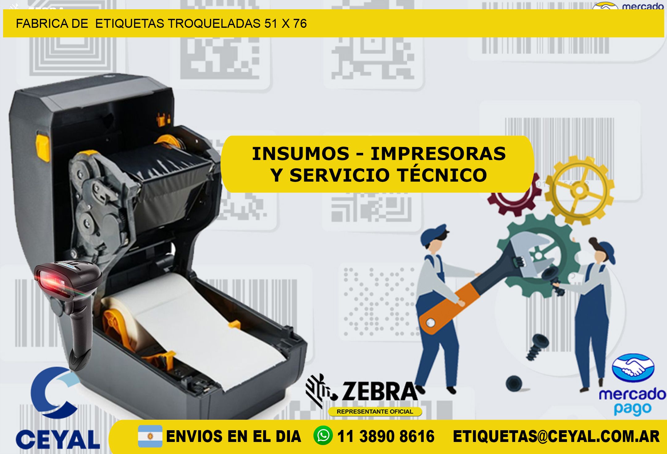 FABRICA DE  ETIQUETAS TROQUELADAS 51 x 76