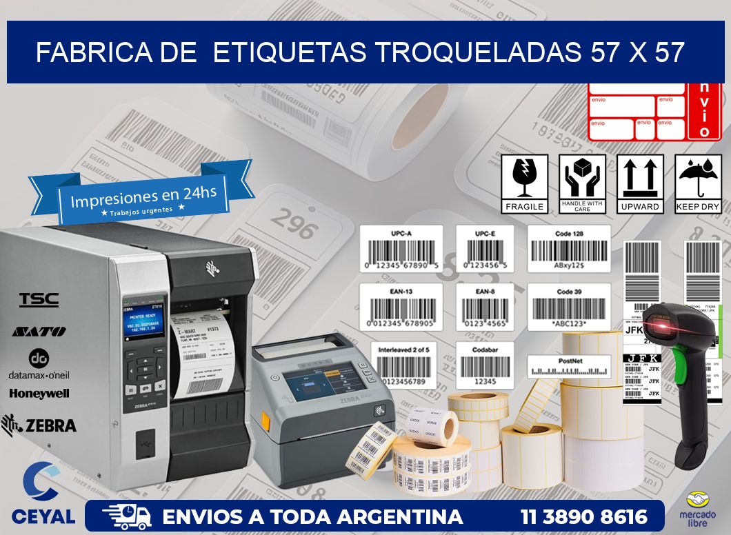 FABRICA DE  ETIQUETAS TROQUELADAS 57 x 57