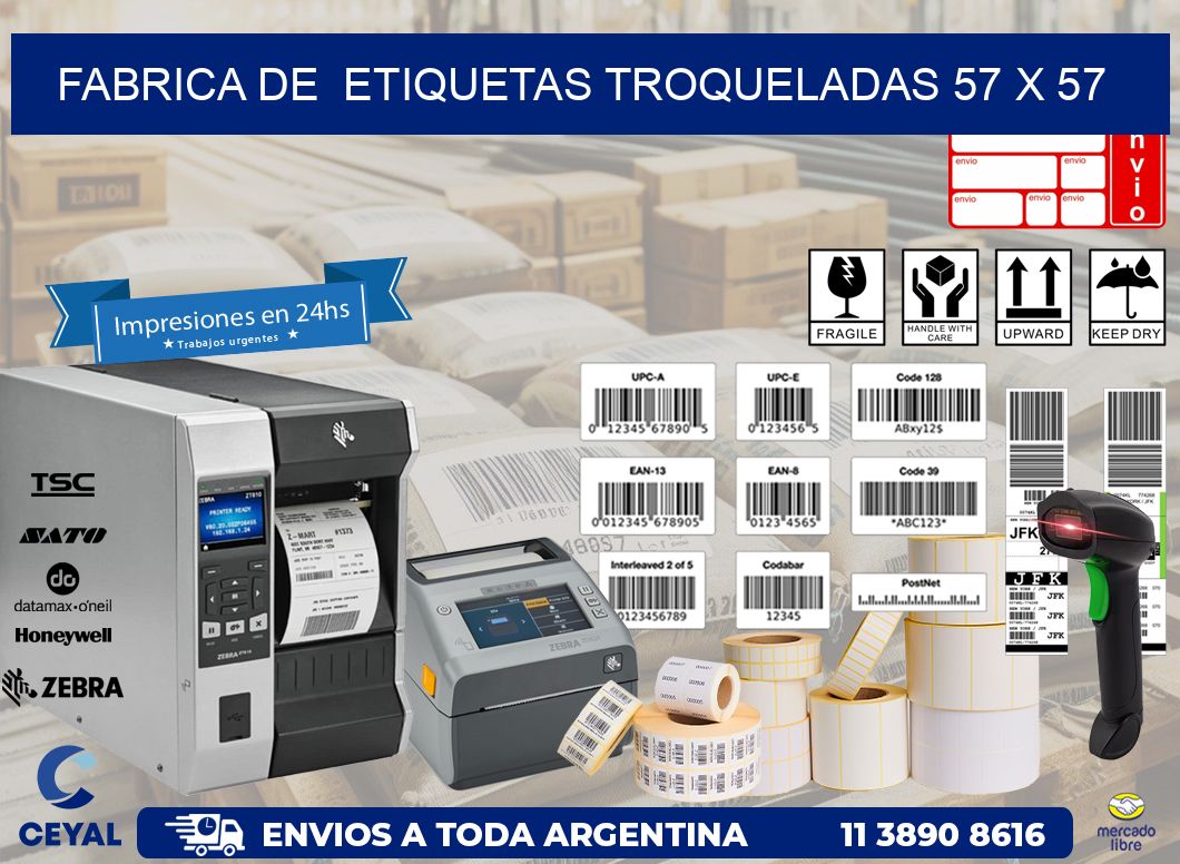 FABRICA DE  ETIQUETAS TROQUELADAS 57 x 57
