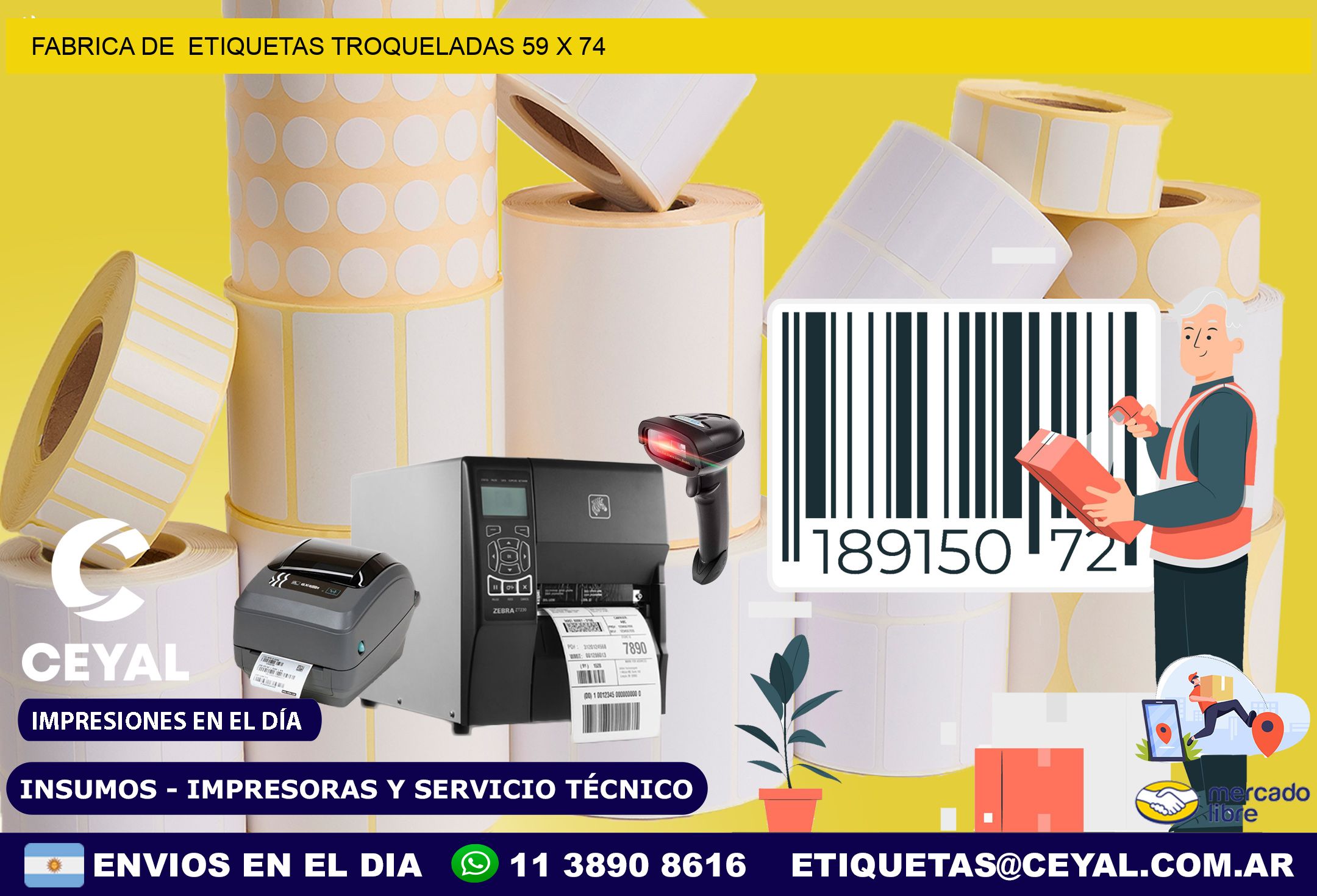 FABRICA DE  ETIQUETAS TROQUELADAS 59 x 74