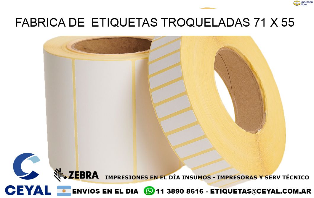 FABRICA DE  ETIQUETAS TROQUELADAS 71 x 55