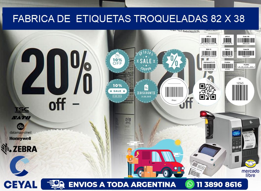 FABRICA DE  ETIQUETAS TROQUELADAS 82 x 38